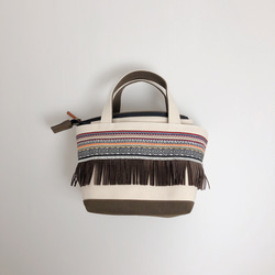 FRINGE BAG　mini　/  ブラウン 2枚目の画像