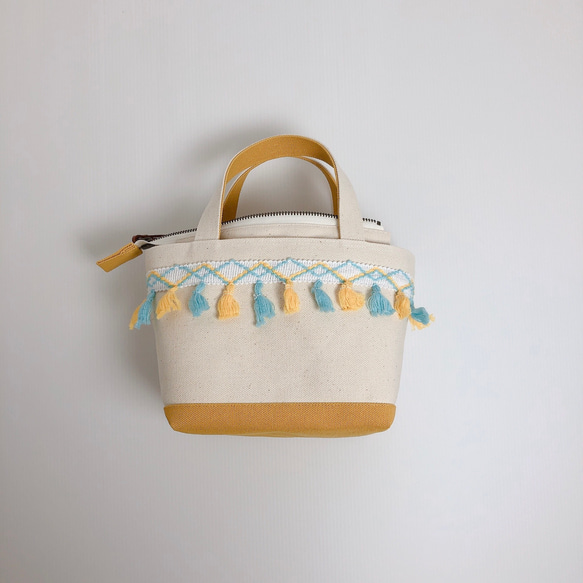 TASSEL BAG　mini　/  マスタード 2枚目の画像