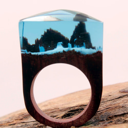 新館優惠 花朵木戒指 木寶石戒指 wood ring Jewelry 第4張的照片