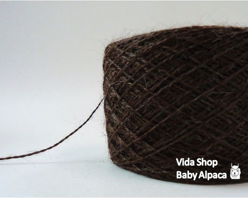 ベビーアルパカ毛糸100%（極細）茶色[色番号 B44番] 毛糸 vidashopビダ