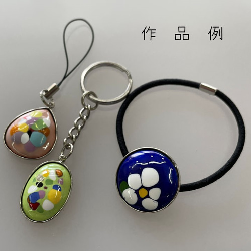 七宝焼　フリット フリット 【シルバーグレイ Silver Grey】 七宝焼のペンダント
