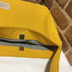 【送料無料】帆布 ワンショルダー ビタミンカラーバッグ「イエロー OSシリーズ」 4枚目の画像