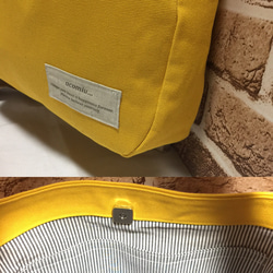 【送料無料】帆布 ワンショルダー ビタミンカラーバッグ「イエロー OSシリーズ」 5枚目の画像