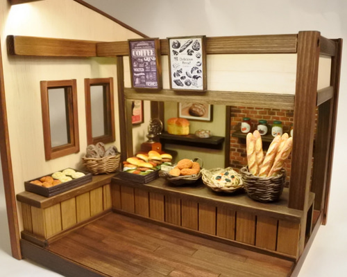 ハウスライト パン屋さん 陶器製 置物