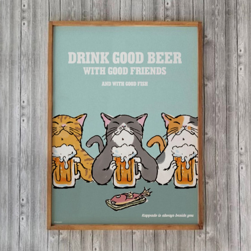 A Dog's /A Cat's イラスト大判ABCポスター/ポスター用円筒容器 A