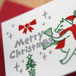 クリスマス　活版印刷カード 4枚目の画像