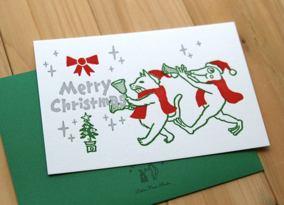 クリスマス　活版印刷カード 5枚目の画像