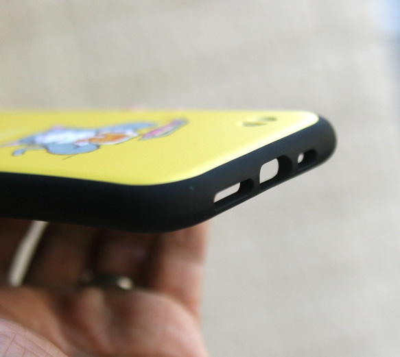 グリップスマホケース　カエルがパンダ号で（あまがえる） 5枚目の画像