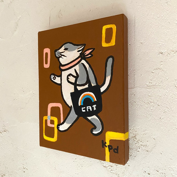 猫　ミニキャンバスアート 2枚目の画像