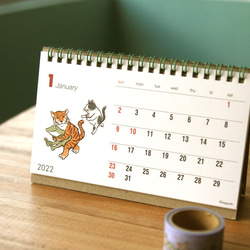 【50%OFF】2022　猫とカエルの卓上カレンダー 6枚目の画像