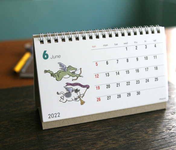 2022年貓和青蛙桌面日曆 第1張的照片