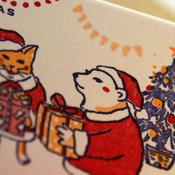 活版クリスマスカード（赤） 3枚目の画像