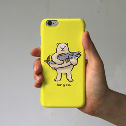 從日本以外的手機殼北極熊（黃色）禮品只有] 第2張的照片