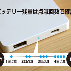 モバイルバッテリー　なかよし？（ホワイト）【送料無料】 3枚目の画像