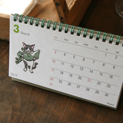 2019年貓和青蛙桌面日曆[30％OFF] 第4張的照片