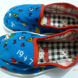 児童の布靴 1-2歳  手作りの靴 芸術品です 3枚目の画像