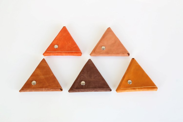 ラフ加工三角コインパース(全11色) 5枚目の画像