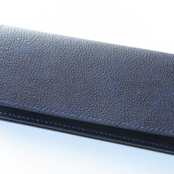 藍桟薄型長財布(ネイビー) 1枚目の画像