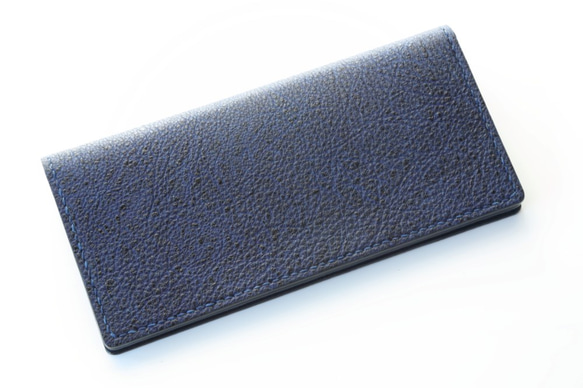 藍桟薄型長財布(ネイビー) 2枚目の画像