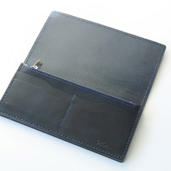 藍桟薄型長財布(ネイビー) 4枚目の画像