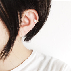 Circle Riversible Earcuff 第4張的照片