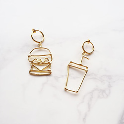 【特集掲載】ハンバーガーセット イヤリング 1枚目の画像