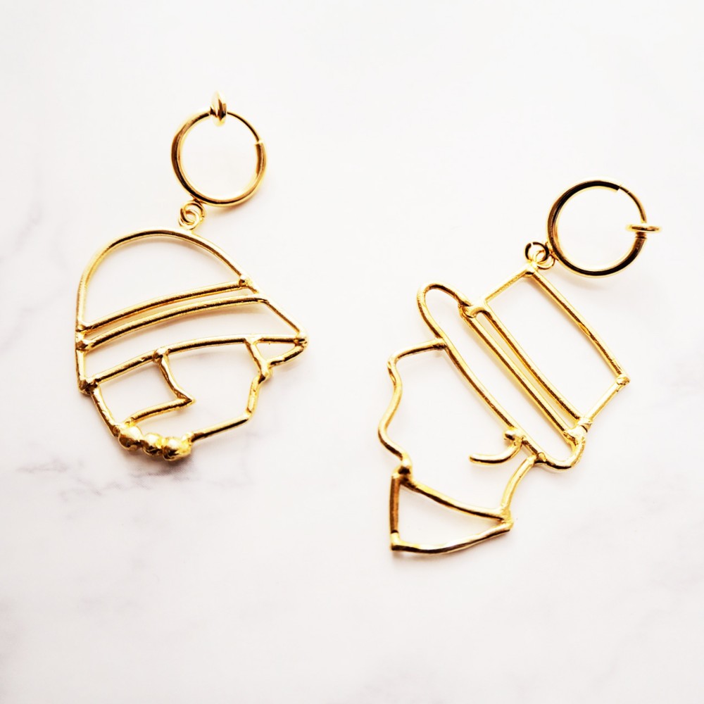 「純喫茶くりいま」モダンガール イヤリング