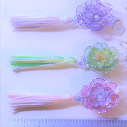 カクテルフラワーの耳飾り・春シリーズピンク（ピアス＆イヤリング） 4枚目の画像