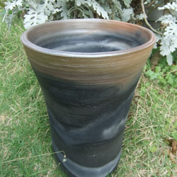 炭化焼締　植木鉢 2枚目の画像