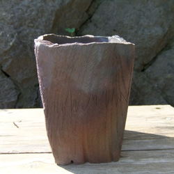 炭化焼締の四角い植木鉢② 1枚目の画像