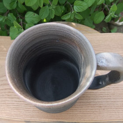 炭化焼き　大きめマグカップ 3枚目の画像