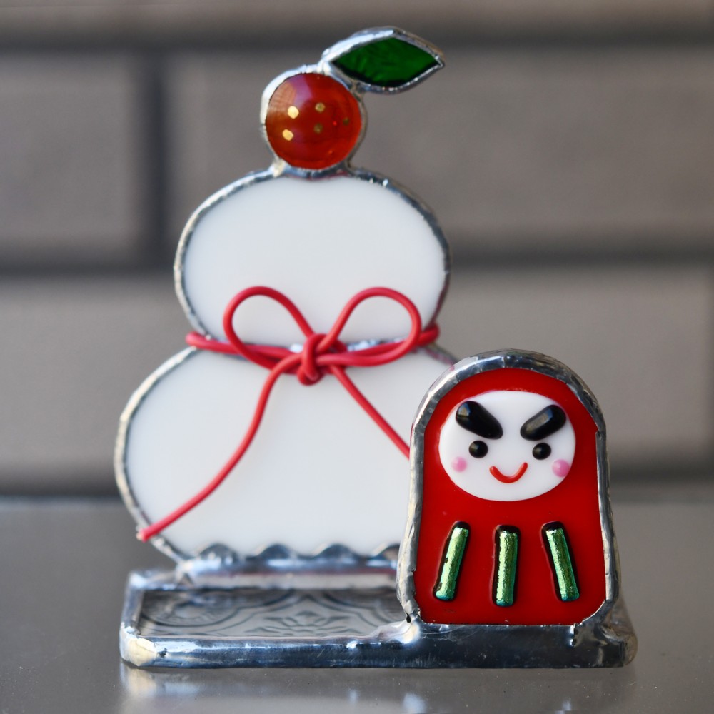 ステンドグラス クリスマス ツリーと雪だるまさん その他