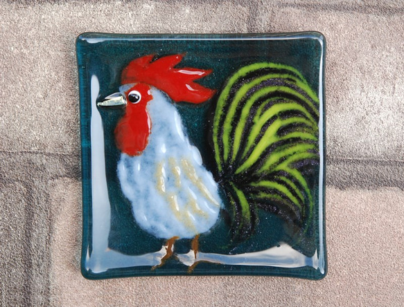 酉　鶏　ニワトリの小皿 1枚目の画像