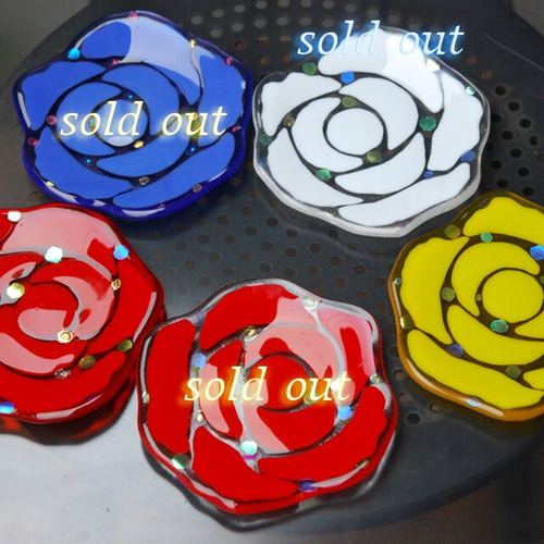 キラキラ美しい薔薇のお皿 中皿 もえくる 通販 5481753｜Creema