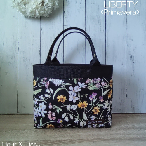 M様ご予約品＊リバティ ＊プリマベーラ（ブラック）＊帆布＊トート  