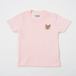 TEE SHIRT SMILE PATCH for BABY (PALE PINK) 第1張的照片