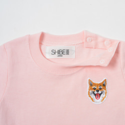 TEE SHIRT SMILE PATCH for BABY (PALE PINK) 2枚目の画像