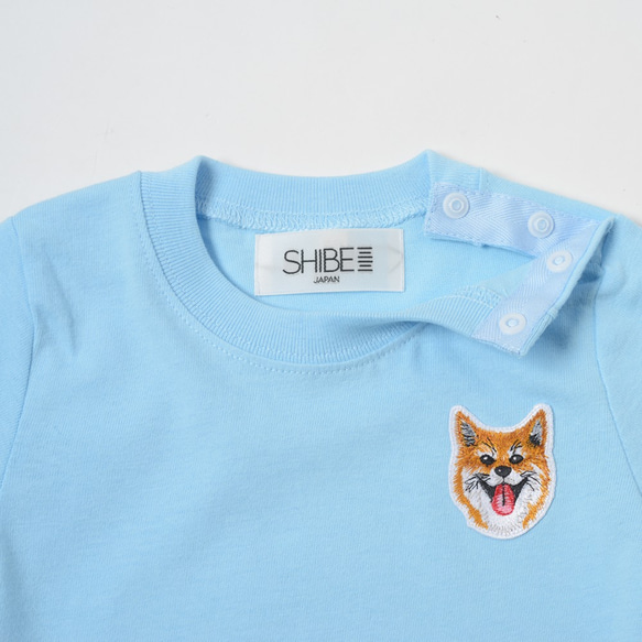 TEE SHIRT SMILE PATCH for BABY (PALE BLUE) 第2張的照片