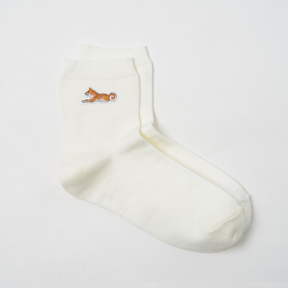 SHORT SOCKS SPHINX PATCH for WOMAN (WHITE) 1枚目の画像