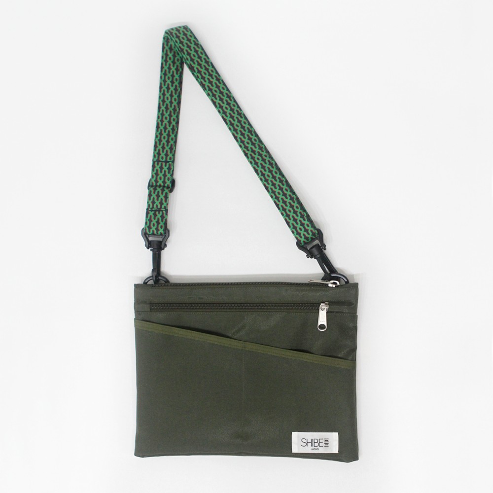 SACOCHE KHAKI - DOGGY LINK(Forest) ／ オリジナルサコッシュ