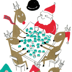 クリスマスカード-2019クリスマスポストカードNo.16：Mahjong Time 1枚目の画像