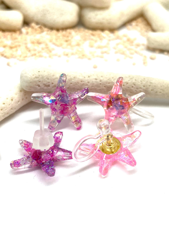 starfish ピアス&ノンホールピアス pair 2枚目の画像