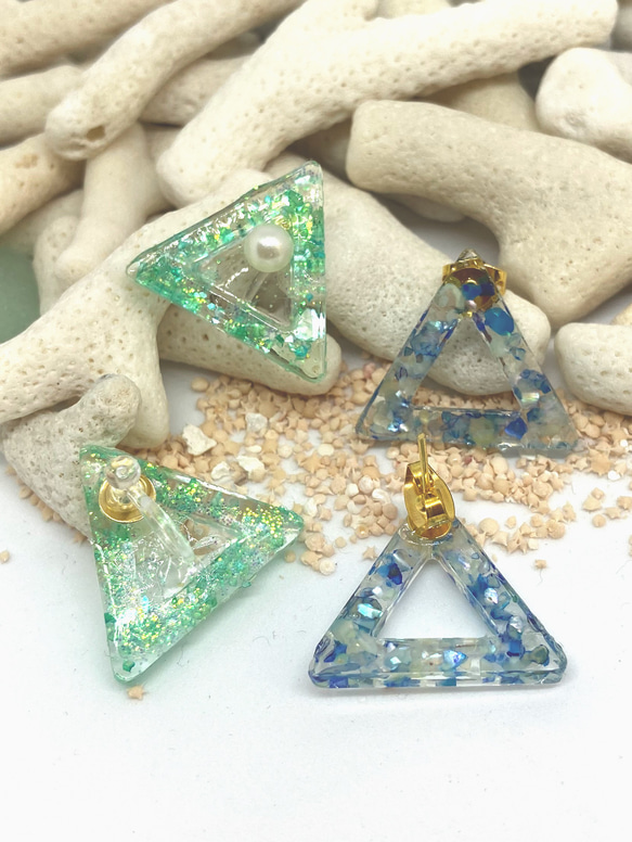 triangle ピアス&ノンホールピアス pair 3枚目の画像