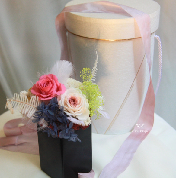 KL Oufu羅小さなテーブルの花の庭 - アマランス/春のホワイトデー/母の日/結婚記念/永遠の花/韓国での選択肢の贈り物 3枚目の画像
