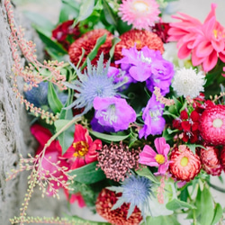 KL玻利維亞婚禮捧花～wedding  purple red bouquets 自然莖捧花 第3張的照片