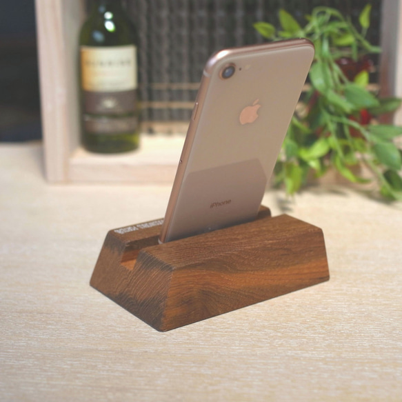 スマホスピーカー　Teak　Heart（チーク ハート）　アンモナイツmini　iphone 3枚目の画像