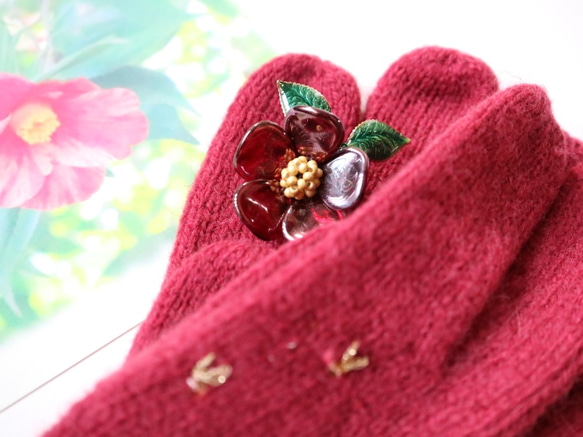 山茶花胸針 * Tsubaki Tsubaki Spring Winter Cold Camellia Cold Tsubaki 第1張的照片