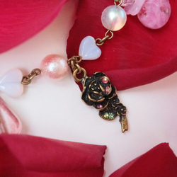 Art Deco Fairy and Perfume Bottle Bag Charm (粉紅色和古董金) * 浪漫香氛優雅 第2張的照片