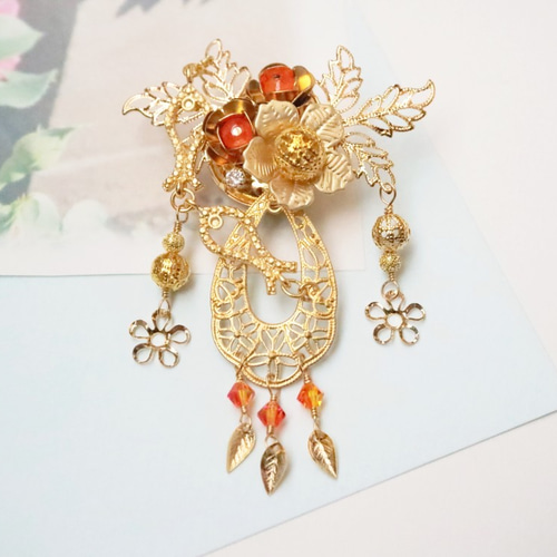 中国美術　天然素材　和装小物　象嵌　簪 かんざし アンティーク　時代物 美品 20240618_a.jpg