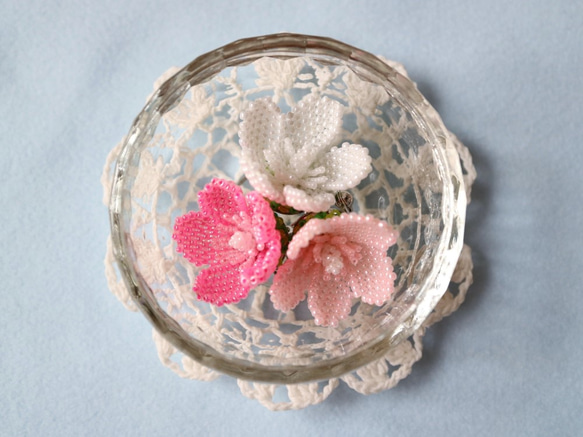 夾竹桃のブローチ（ピンク）＊一重咲き きょうちくとう キョウチクトウ 花 フラワー 夏 梅雨 繊細 上品 個性的 6枚目の画像